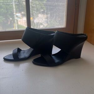 Black Wedge Heels